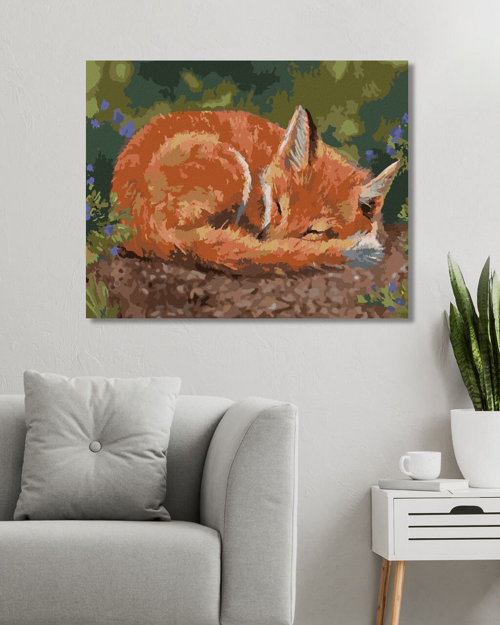 zuty Malování podle čísel – SPÍCÍ LIŠKA (VICTORIA SCHULTZ) - Rozměr: 40x50 cm, Rámování: Varianta: vypnuté plátno na rám - obrázek 7