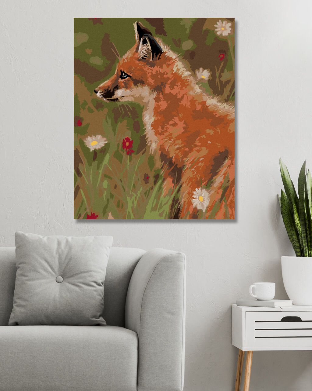 zuty Malování podle čísel – LIŠKA V KVÍTÍ (VICTORIA SCHULTZ) - Rozměr: 40x50 cm, Rámování: Varianta: vypnuté plátno na rám - obrázek 9