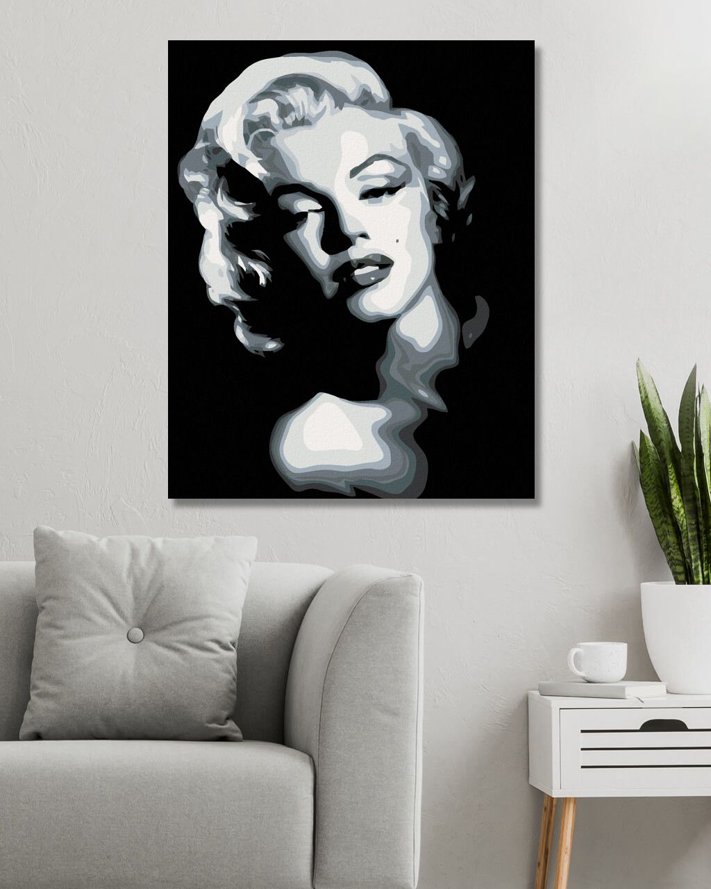 zuty Malování podle čísel - ČERNOBÍLÁ MARILYN - Rozměr: 40x50 cm, Rámování: Varianta: bez rámu a bez vypnutí plátna - obrázek 17