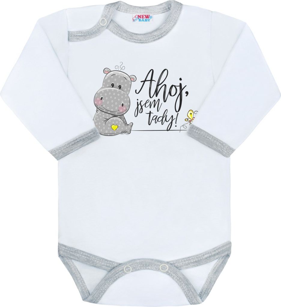 Body s potiskem New Baby Ahoj, jsem tady!&nbsp;-&nbsp;86 (12-18m) - obrázek 1