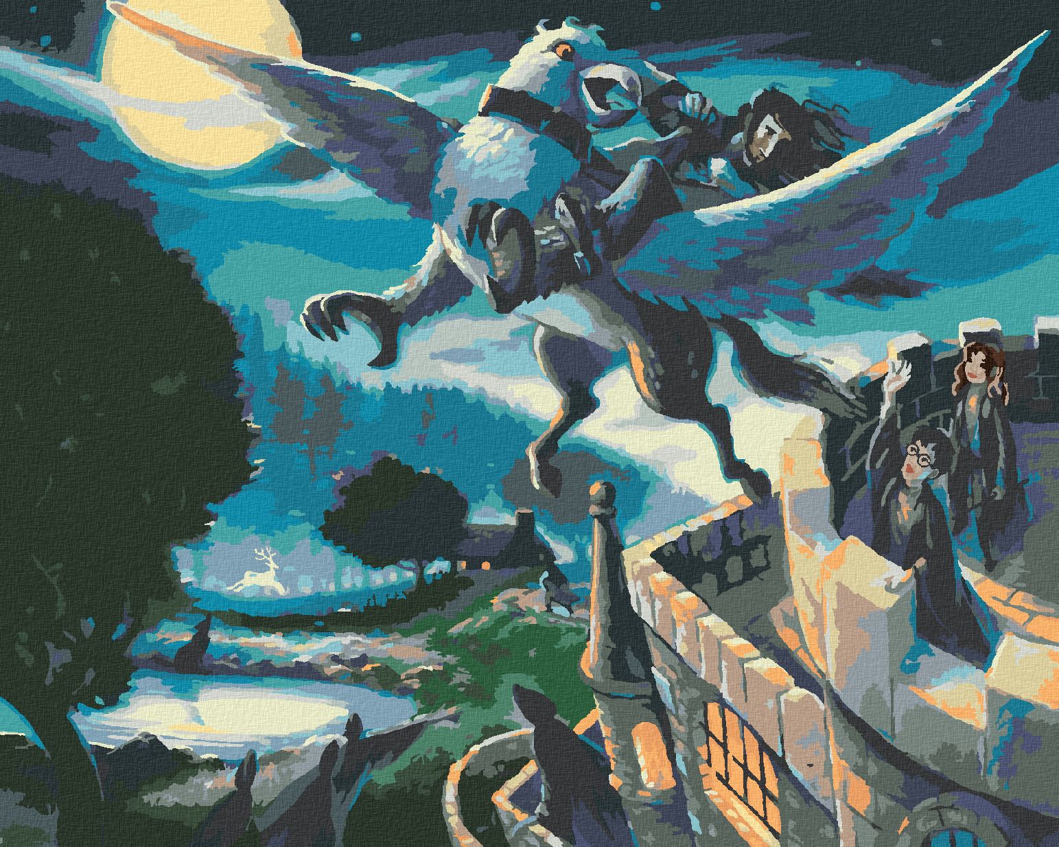 zuty Malování podle čísel - SIRIUS BLACK NA ÚTĚKU (HARRY POTTER) - Rozměr: 40x50 cm, Rámování: Varianta: bez rámu a bez vypnutí plátna - obrázek 1