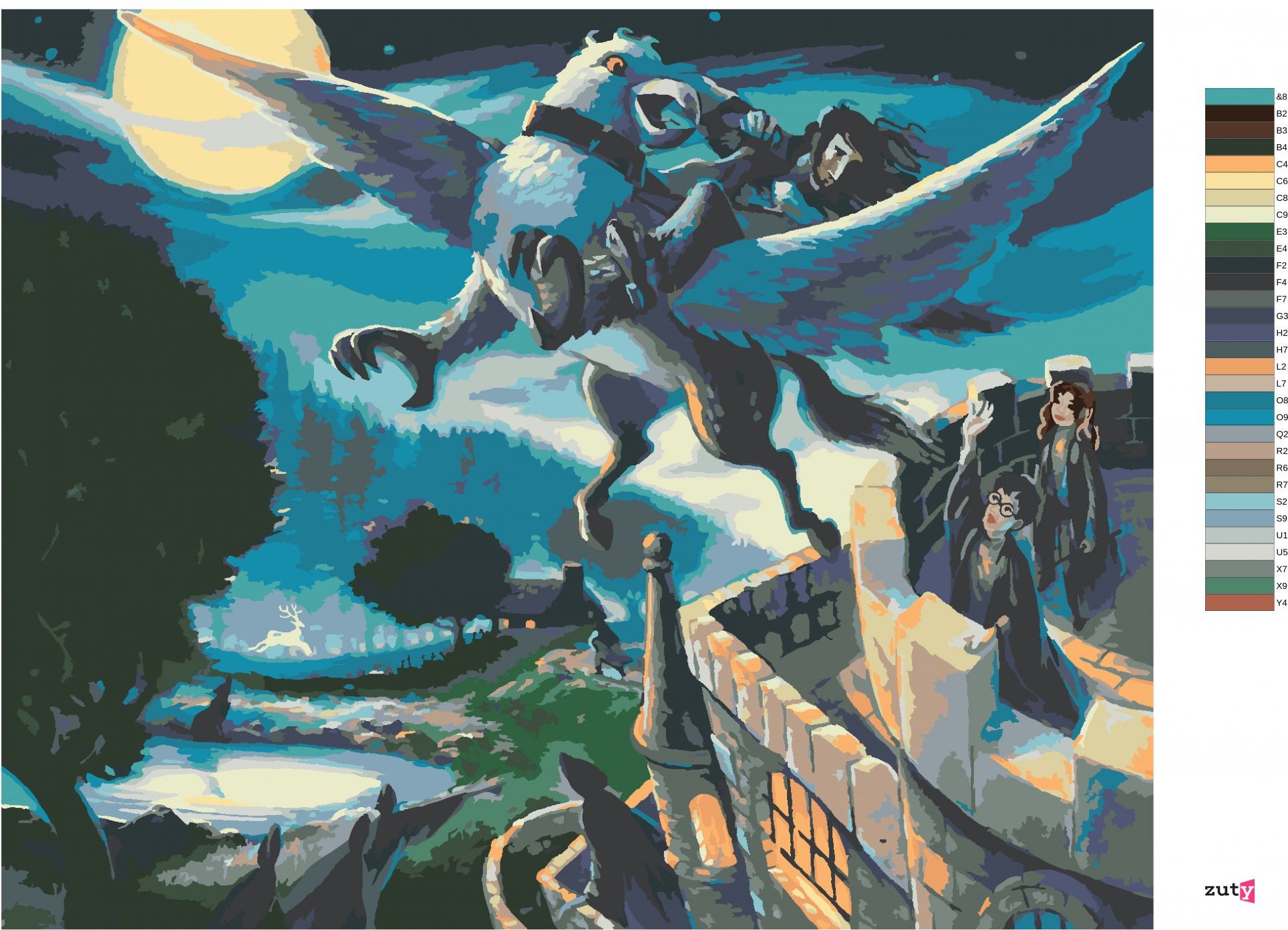 zuty Malování podle čísel - SIRIUS BLACK NA ÚTĚKU (HARRY POTTER) - Rozměr: 40x50 cm, Rámování: Varianta: bez rámu a bez vypnutí plátna - obrázek 10