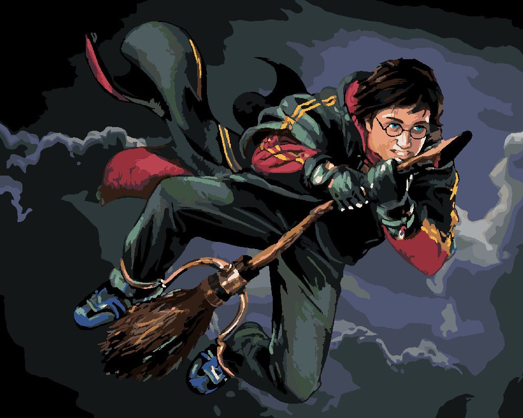 zuty Malování podle čísel - HARRY POTTER NA KOŠTĚTI - Rozměr: 40x50 cm, Rámování: Varianta: bez rámu a bez vypnutí plátna - obrázek 7