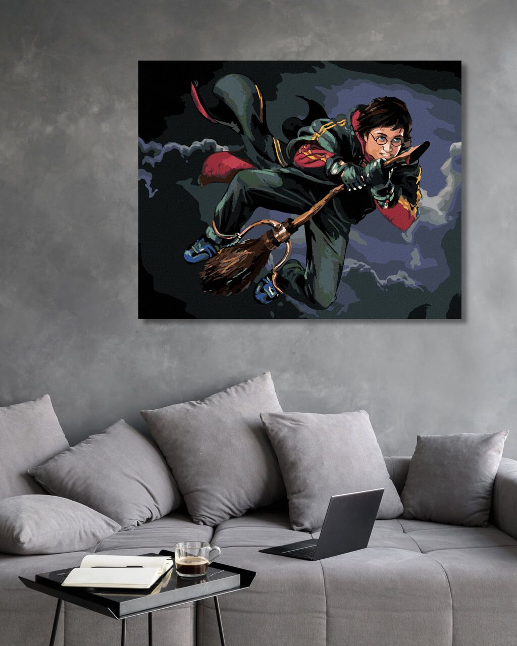 zuty Malování podle čísel - HARRY POTTER NA KOŠTĚTI - Rozměr: 40x50 cm, Rámování: Varianta: vypnuté plátno na rám - obrázek 10