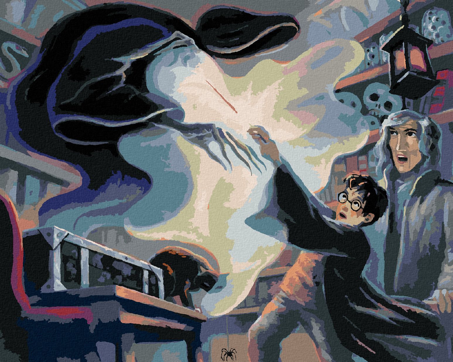 zuty Malování podle čísel - HARRY POTTER EXPECTO PATRONUM - Rozměr: 40x50 cm, Rámování: Varianta: bez rámu a bez vypnutí plátna - obrázek 1