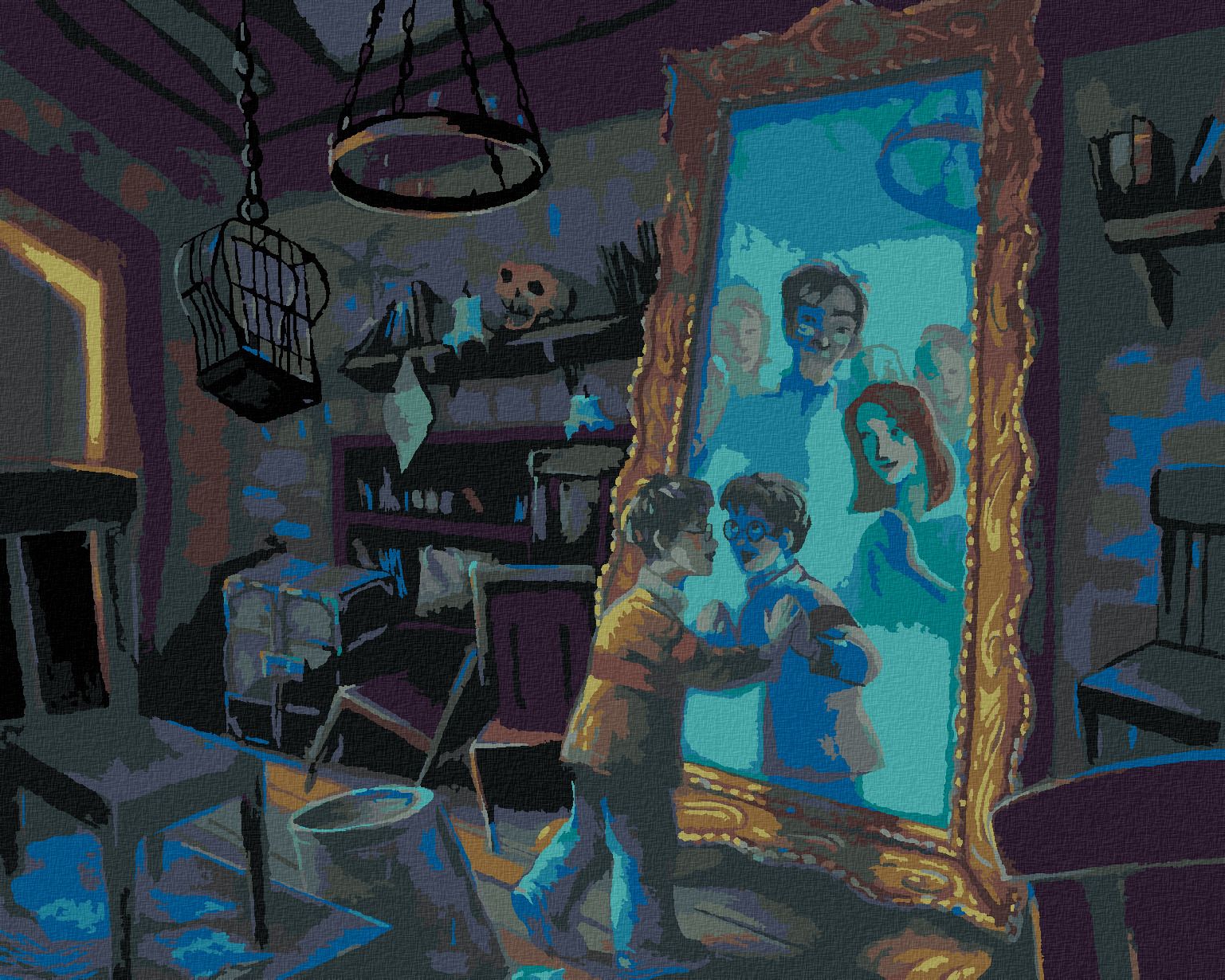 zuty Malování podle čísel - HARRY POTTER A ZRCADLO Z ERISEDU - Rozměr: 40x50 cm, Rámování: Varianta: vypnuté plátno na rám - obrázek 1
