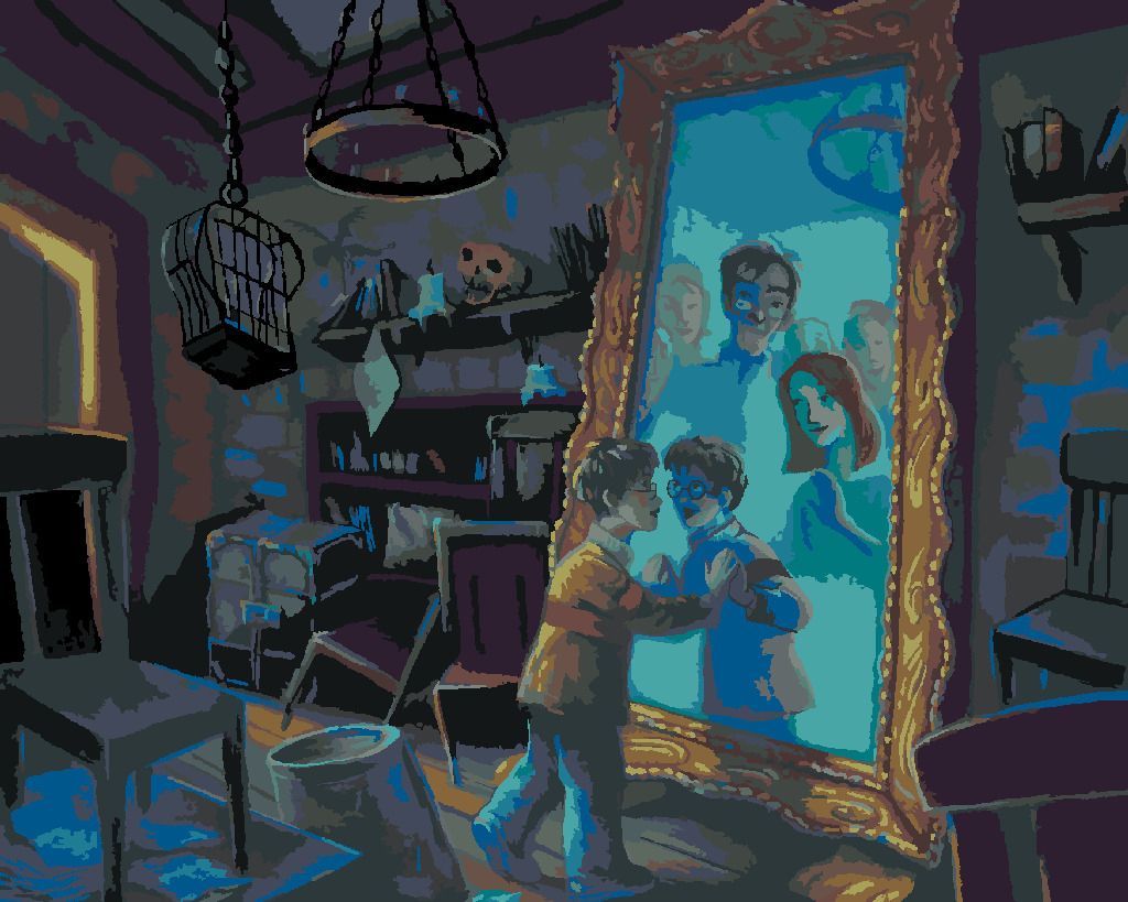 zuty Malování podle čísel - HARRY POTTER A ZRCADLO Z ERISEDU - Rozměr: 40x50 cm, Rámování: Varianta: vypnuté plátno na rám - obrázek 8