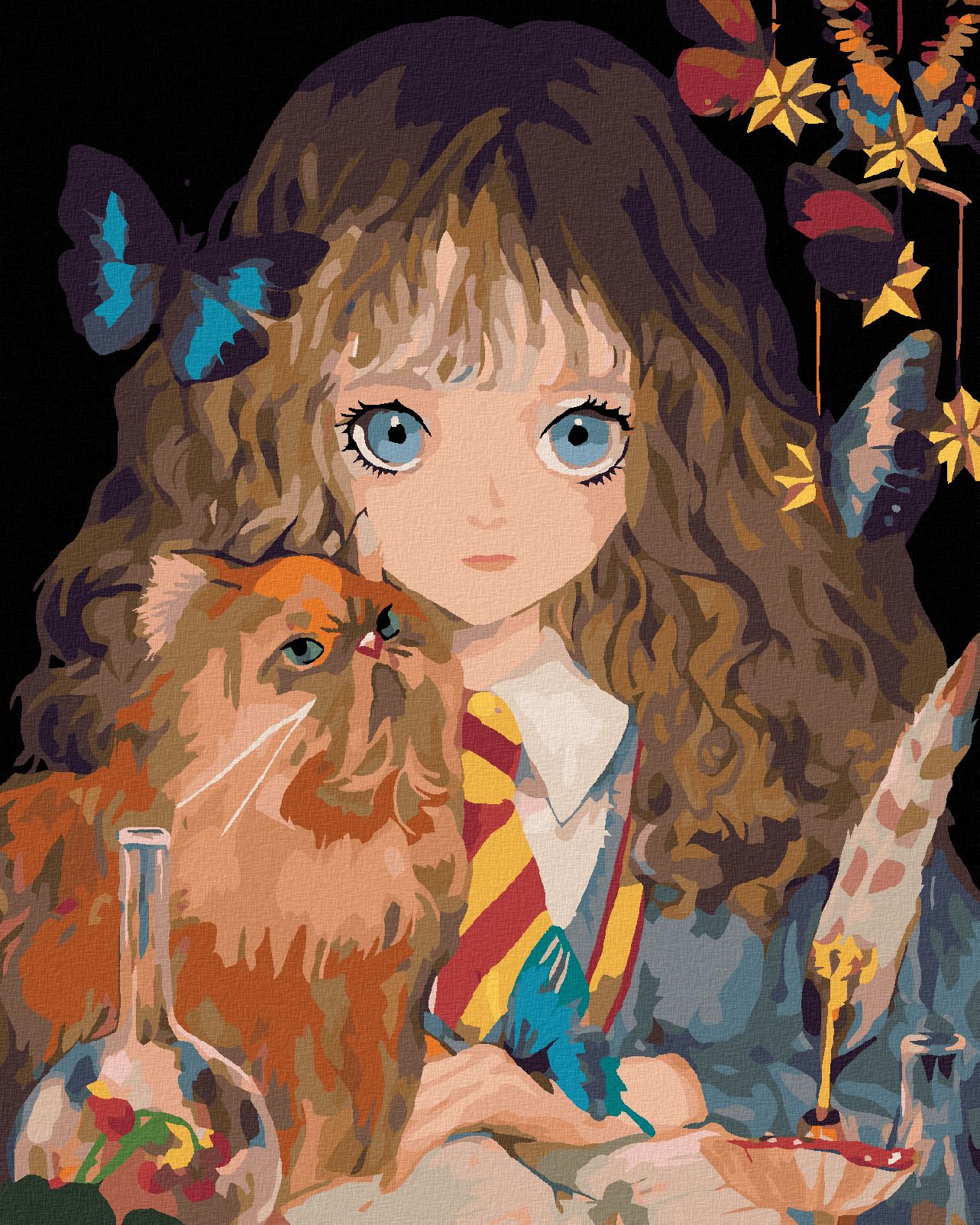 zuty Malování podle čísel - HERMIONA A KŘIVONOŽKA (HARRY POTTER) - Rozměr: 40x50 cm, Rámování: Varianta: bez rámu a bez vypnutí plátna - obrázek 1