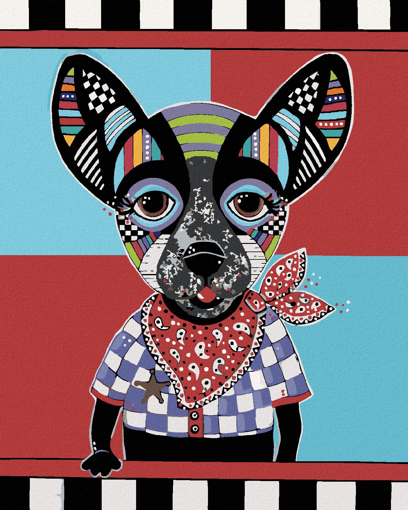 zuty Malování podle čísel - PES ČIVAVA (JONNA JAMES) - Rozměr: 40x50 cm, Rámování: Varianta: bez rámu a bez vypnutí plátna - obrázek 1