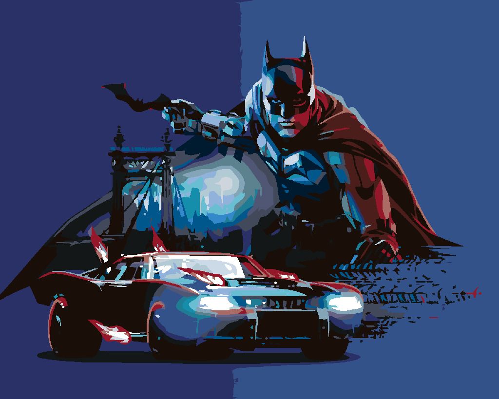 zuty Malování podle čísel - THE BATMAN II - Rozměr: 40x50 cm, Rámování: Varianta: bez rámu a bez vypnutí plátna - obrázek 3