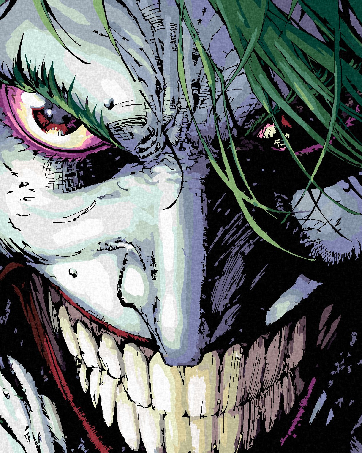zuty Malování podle čísel - JOKER PORTRÉT (BATMAN) - Rozměr: 40x50 cm, Rámování: Varianta: bez rámu a bez vypnutí plátna - obrázek 1
