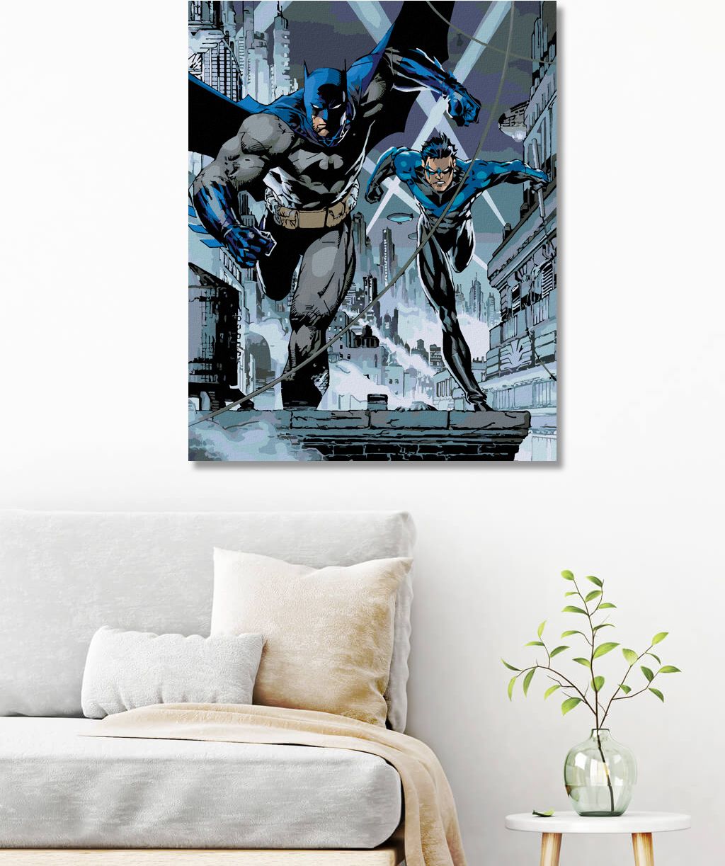 zuty Malování podle čísel - BATMAN A NIGHTWING - Rozměr: 40x50 cm, Rámování: Varianta: bez rámu a bez vypnutí plátna - obrázek 7