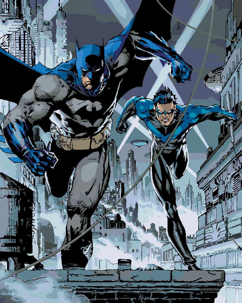 zuty Malování podle čísel - BATMAN A NIGHTWING - Rozměr: 40x50 cm, Rámování: Varianta: vypnuté plátno na rám - obrázek 9