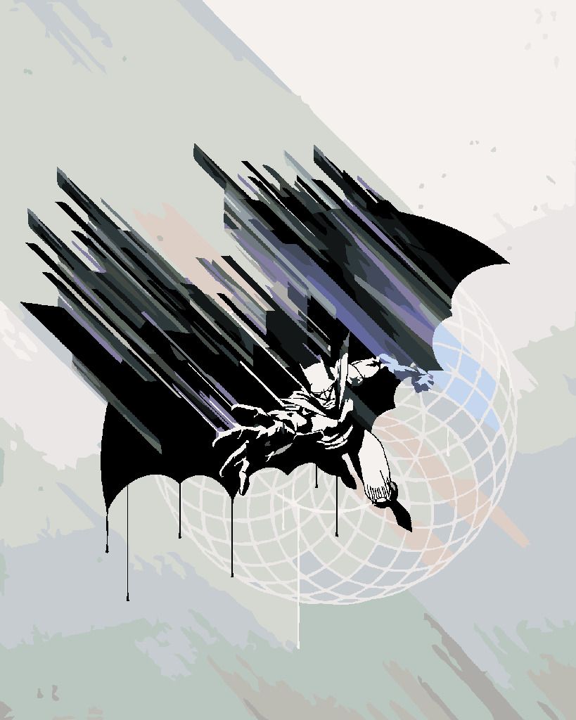zuty Malování podle čísel - ABSTRAKTNÍ MALOVANÝ BATMAN II - Rozměr: 40x50 cm, Rámování: Varianta: vypnuté plátno na rám - obrázek 10