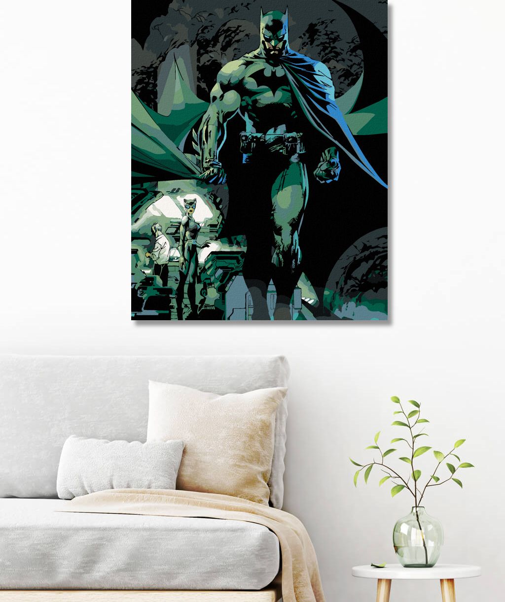 zuty Malování podle čísel - BATMAN V LABORATOŘI - Rozměr: 40x50 cm, Rámování: Varianta: bez rámu a bez vypnutí plátna - obrázek 9