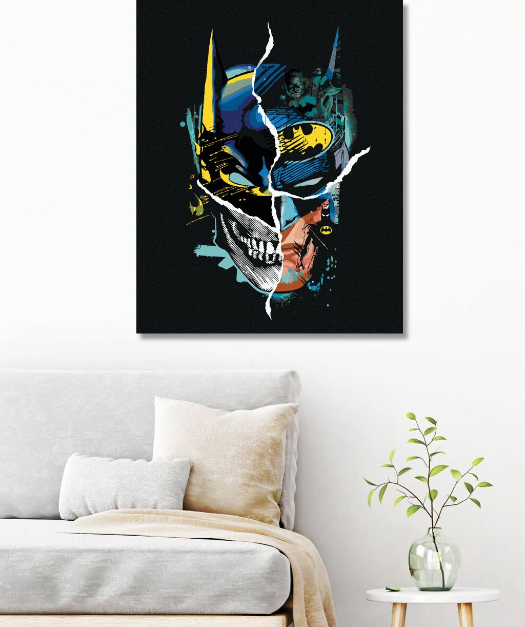 zuty Malování podle čísel - BATMAN A LEBKA - Rozměr: 40x50 cm, Rámování: Varianta: bez rámu a bez vypnutí plátna - obrázek 5