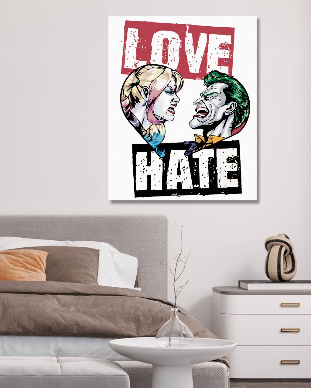 zuty Malování podle čísel - HARLEY QUINN A JOKER (BATMAN) - Rozměr: 40x50 cm, Rámování: Varianta: bez rámu a bez vypnutí plátna - obrázek 4