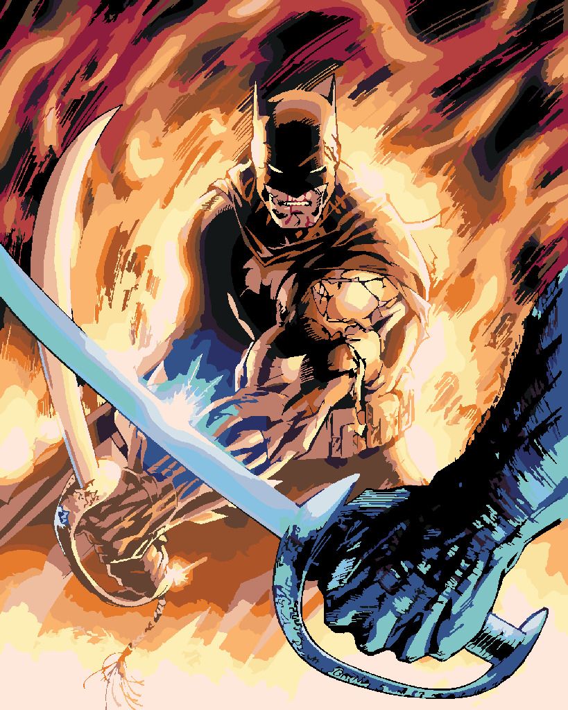 zuty Malování podle čísel - BATMAN A MEČ - Rozměr: 40x50 cm, Rámování: Varianta: vypnuté plátno na rám - obrázek 10
