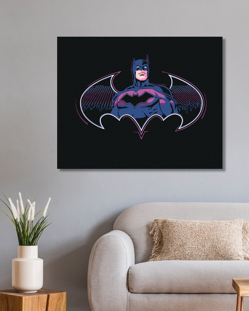 zuty Malování podle čísel - BATMAN V ODSTÍNECH FIALOVÉ - Rozměr: 40x50 cm, Rámování: Varianta: bez rámu a bez vypnutí plátna - obrázek 3