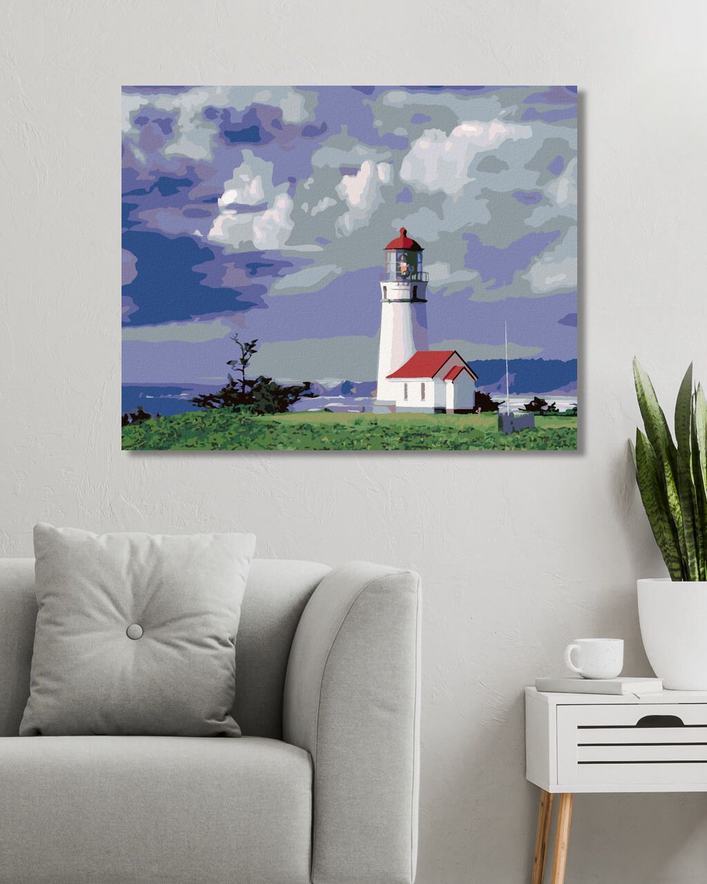 zuty Malování podle čísel - MAJÁK NA POBŘEŽÍ (DENNIS FRATES) - Rozměr: 40x50 cm, Rámování: Varianta: vypnuté plátno na rám - obrázek 5