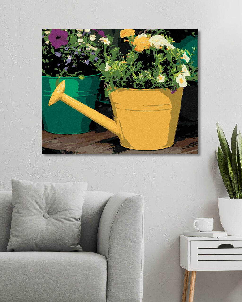 zuty Malování podle čísel - KVĚTINY V KONVICI (DENNIS FRATES) - Rozměr: 40x50 cm, Rámování: Varianta: bez rámu a bez vypnutí plátna - obrázek 2