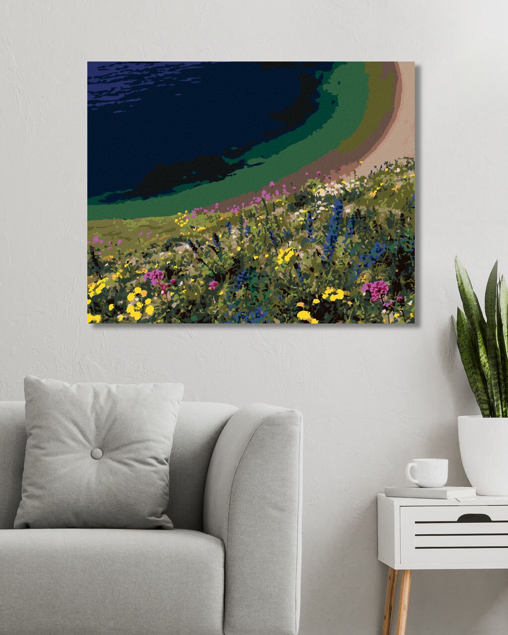 zuty Malování podle čísel - LUČNÍ KVÍTÍ NAD POBŘEŽÍM (DENNIS FRATES) - Rozměr: 40x50 cm, Rámování: Varianta: bez rámu a bez vypnutí plátna - obrázek 8