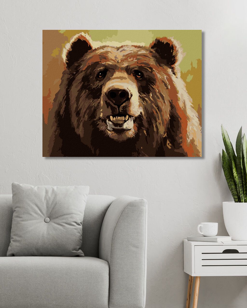 zuty Malování podle čísel - MEDVĚD A ÚSMĚV (D. RUSTY RUST) - Rozměr: 40x50 cm, Rámování: Varianta: bez rámu a bez vypnutí plátna - obrázek 10