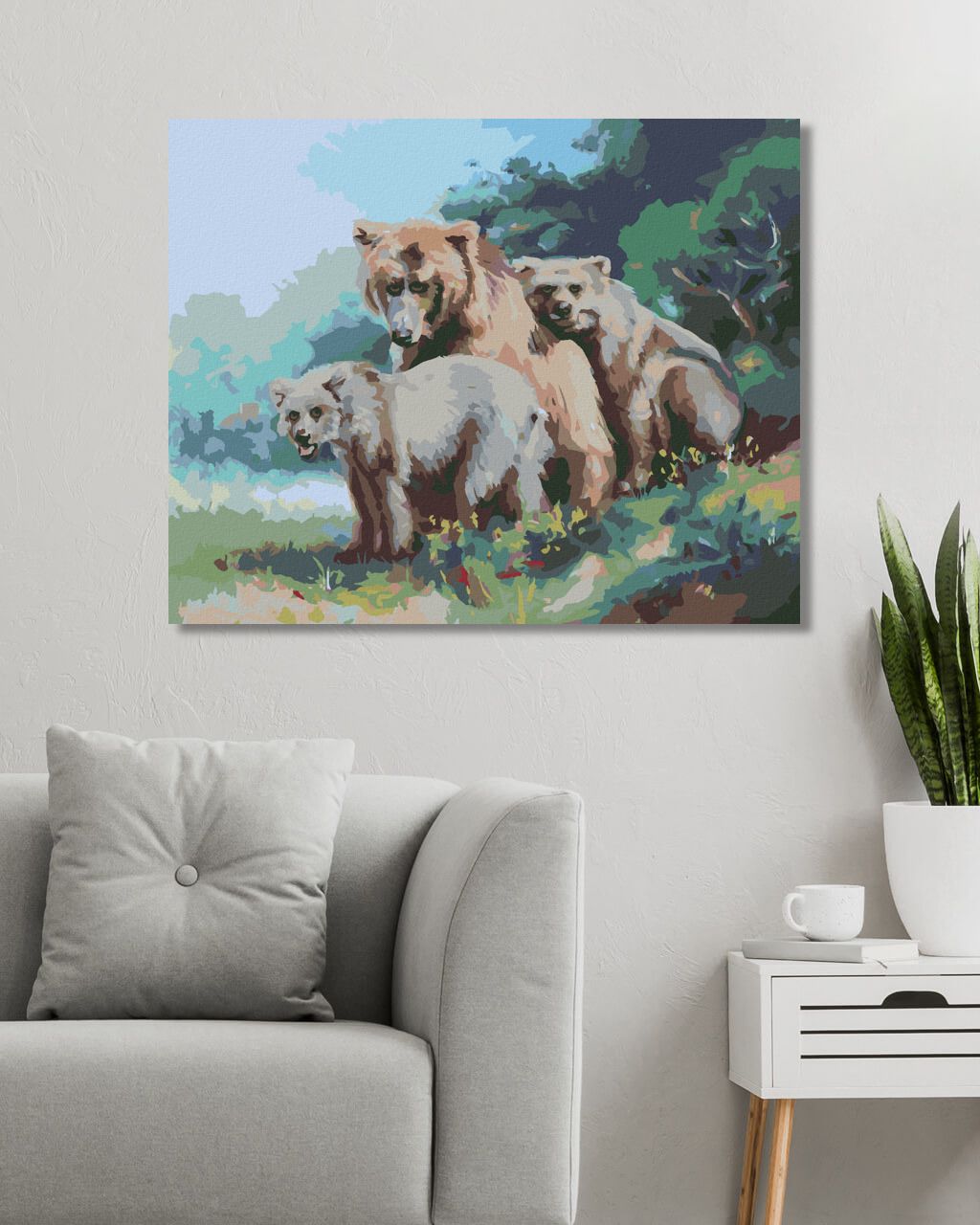 zuty Malování podle čísel - MEDVĚDÍ RODINKA (D. RUSTY RUST) - Rozměr: 40x50 cm, Rámování: Varianta: bez rámu a bez vypnutí plátna - obrázek 8