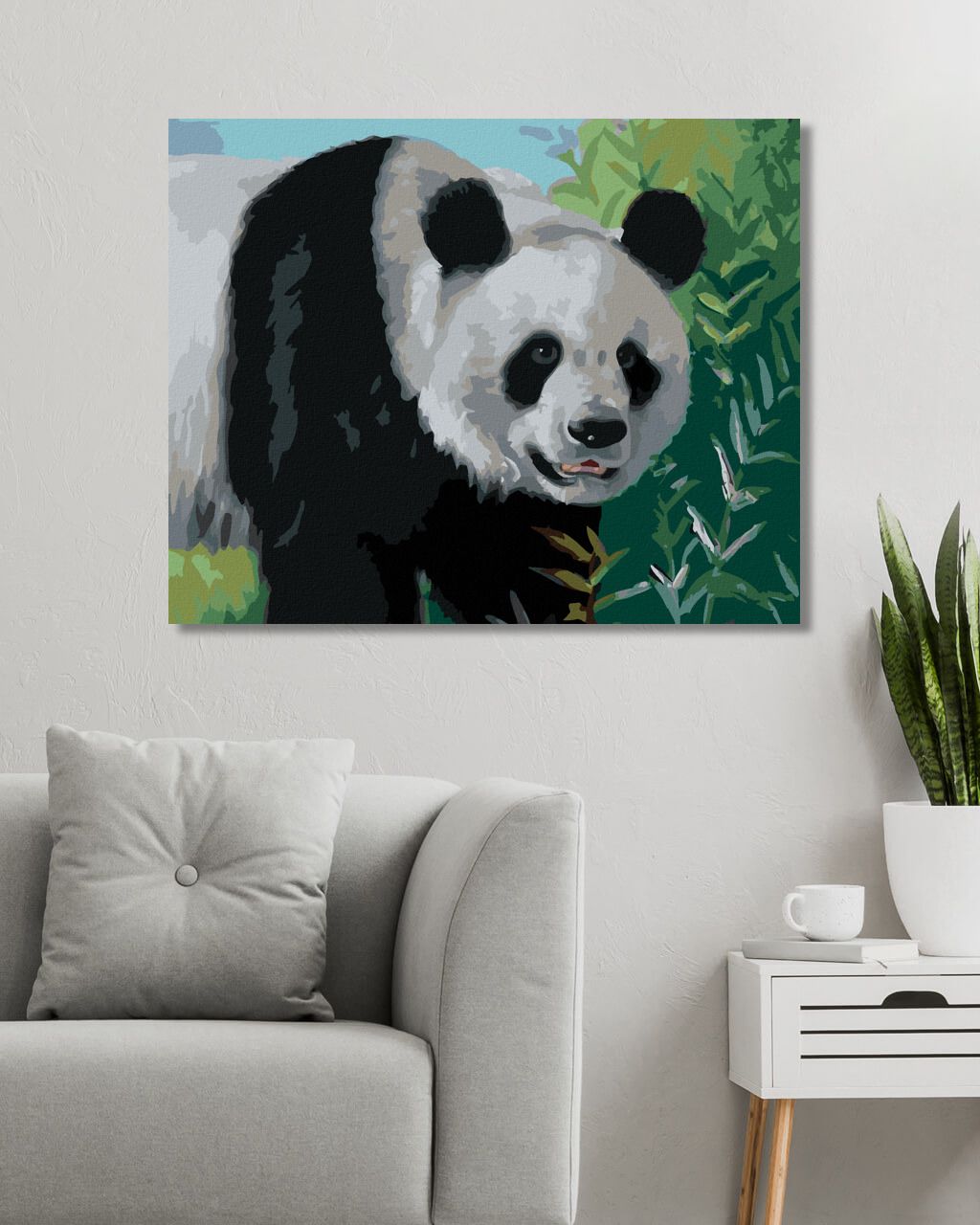 zuty Malování podle čísel - PANDA (D. RUSTY RUST) - Rozměr: 40x50 cm, Rámování: Varianta: vypnuté plátno na rám - obrázek 8