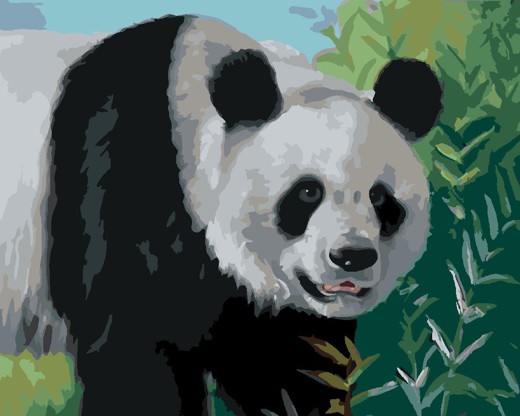 zuty Malování podle čísel - PANDA (D. RUSTY RUST) - Rozměr: 40x50 cm, Rámování: Varianta: vypnuté plátno na rám - obrázek 9