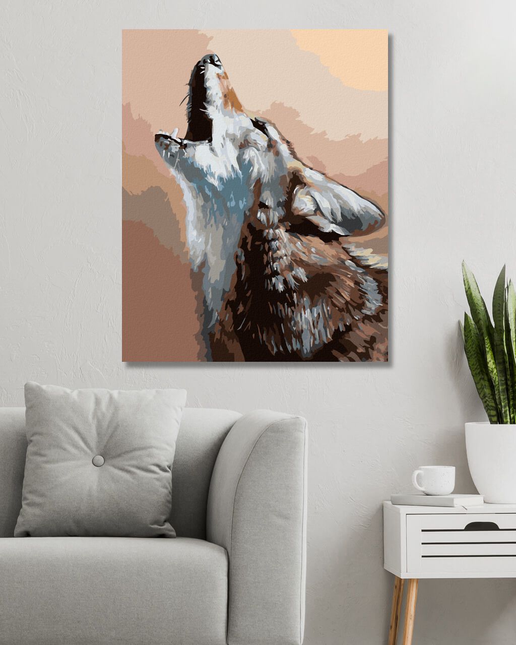 zuty Malování podle čísel - PORTRÉT VYJÍCÍ KOJOT (D. RUSTY RUST) - Rozměr: 40x50 cm, Rámování: Varianta: vypnuté plátno na rám - obrázek 7
