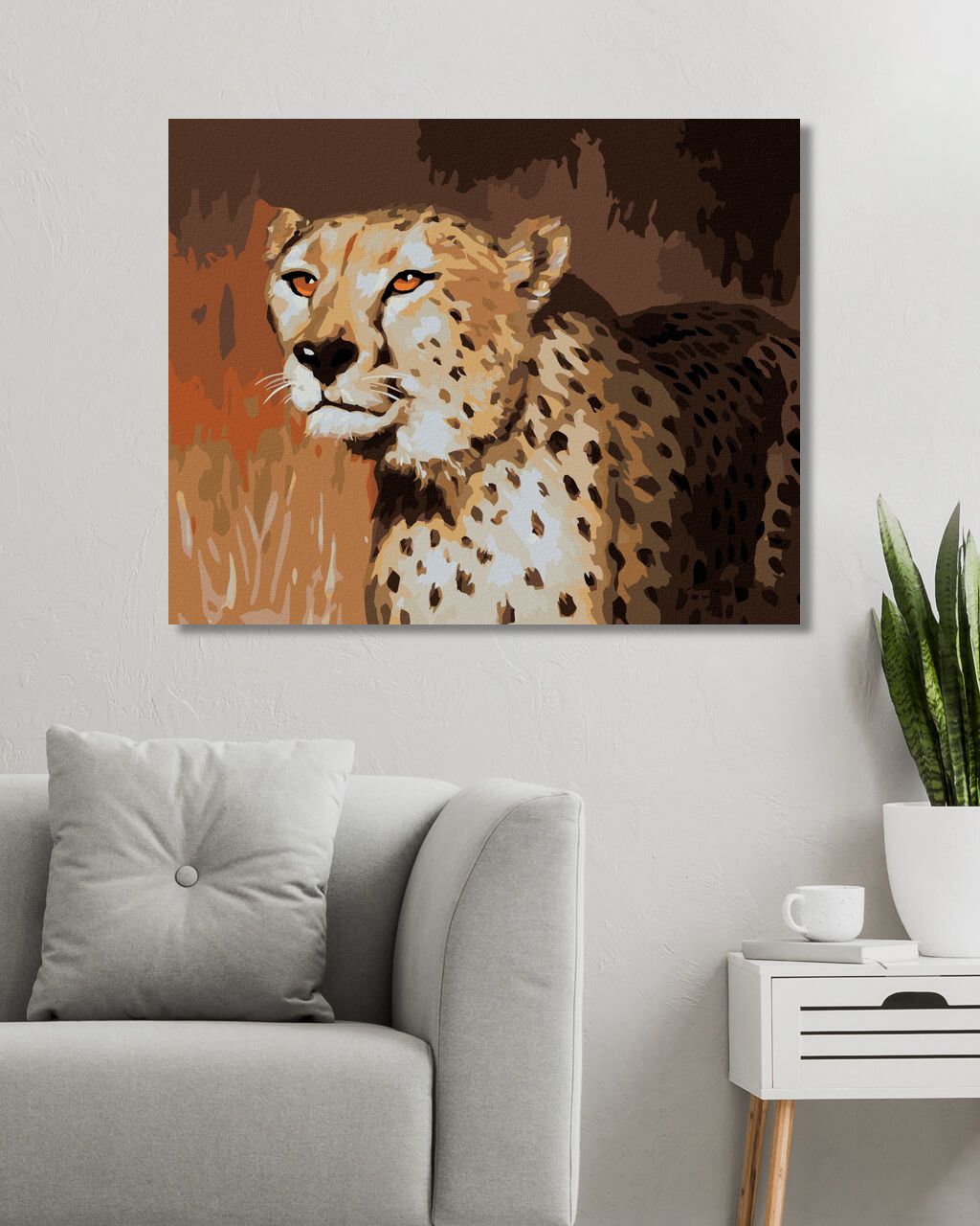 zuty Malování podle čísel - POHLED GEPARDA (D. RUSTY RUST) - Rozměr: 40x50 cm, Rámování: Varianta: vypnuté plátno na rám - obrázek 8