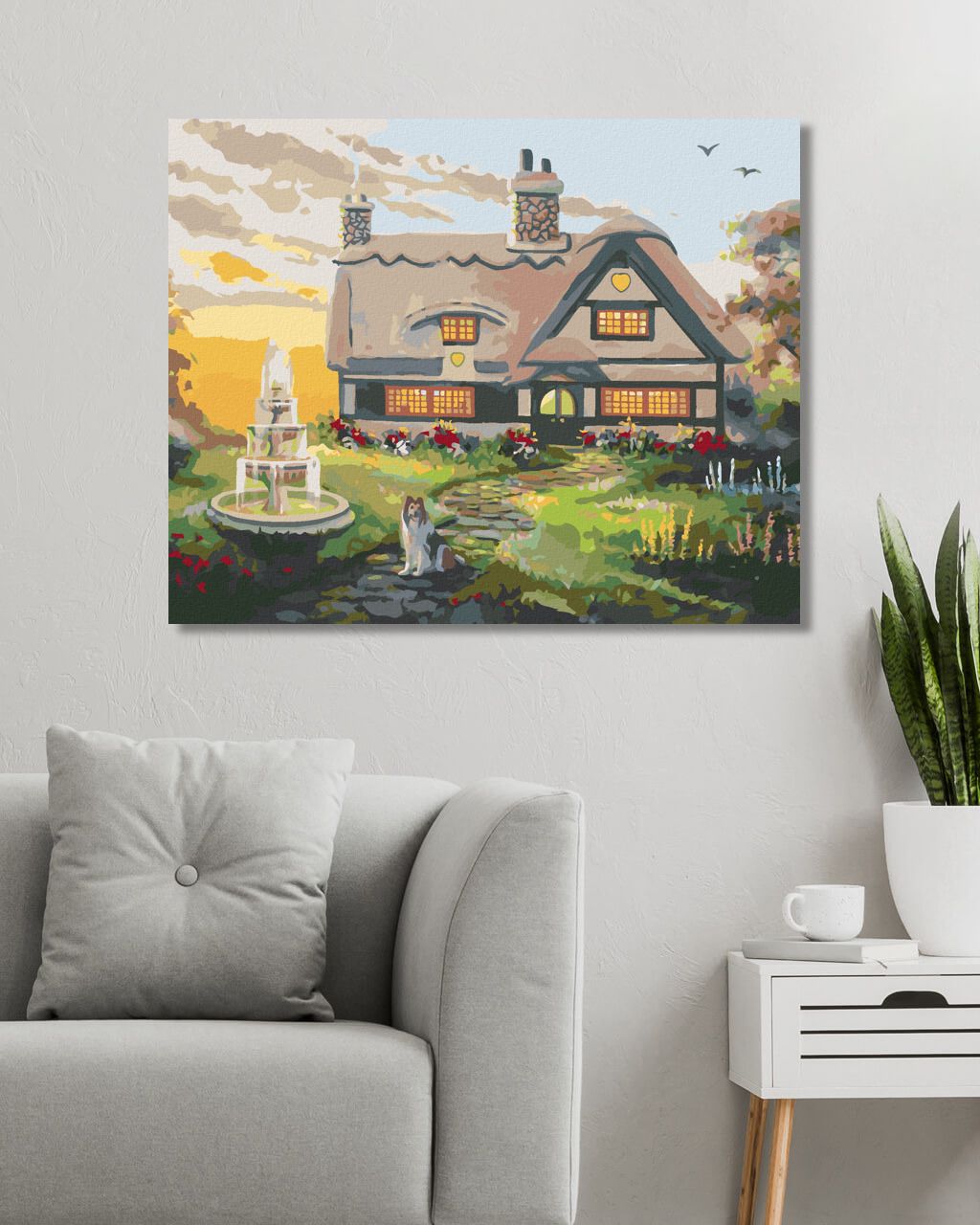 zuty Malování podle čísel - KÓLIE U DOMU (D. RUSTY RUST) - Rozměr: 40x50 cm, Rámování: Varianta: bez rámu a bez vypnutí plátna - obrázek 3