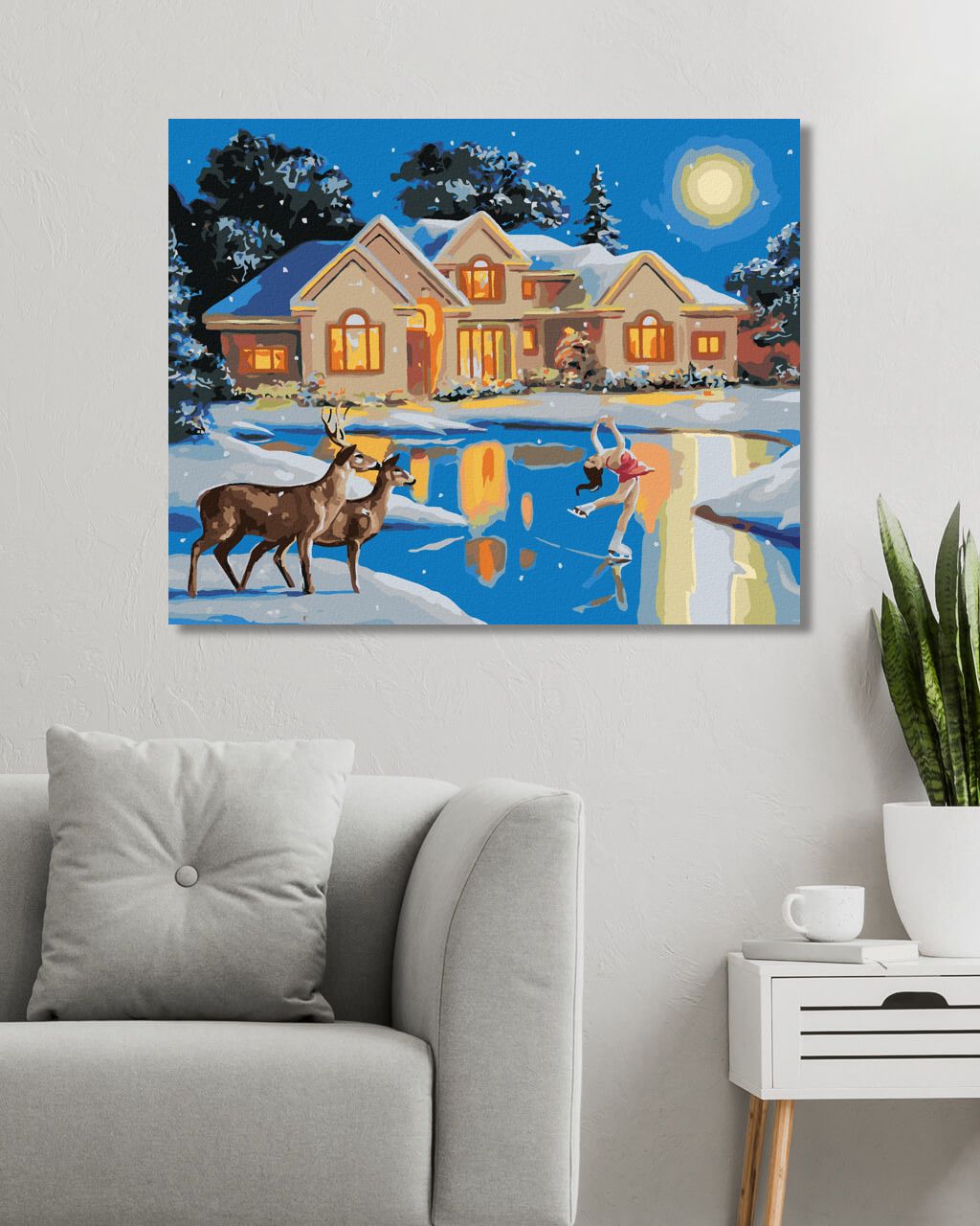 zuty Malování podle čísel - KRASOBRUSLAŘKA NA JEZEŘE (D. RUSTY RUST) - Rozměr: 40x50 cm, Rámování: Varianta: vypnuté plátno na rám - obrázek 5