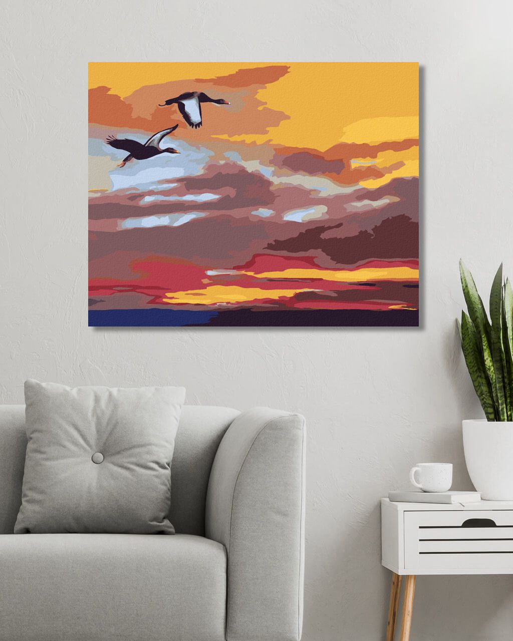 zuty Malování podle čísel - LETÍCÍ KACHNY (D. RUSTY RUST) - Rozměr: 40x50 cm, Rámování: Varianta: bez rámu a bez vypnutí plátna - obrázek 9