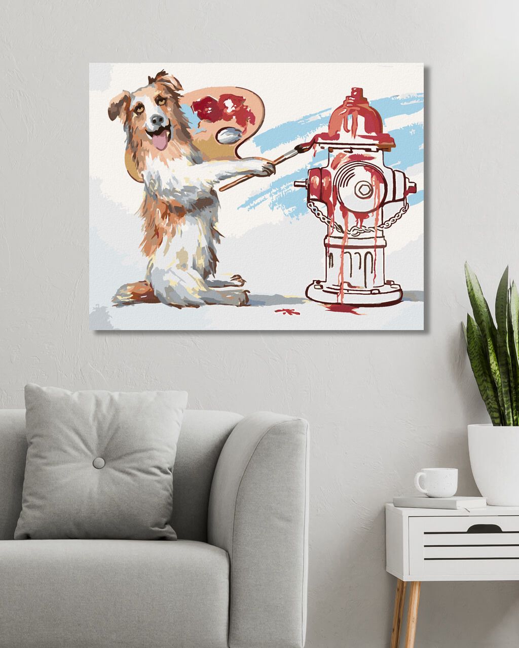 zuty Malování podle čísel - PES MALÍŘEM (D. RUSTY RUST) - Rozměr: 40x50 cm, Rámování: Varianta: vypnuté plátno na rám - obrázek 7