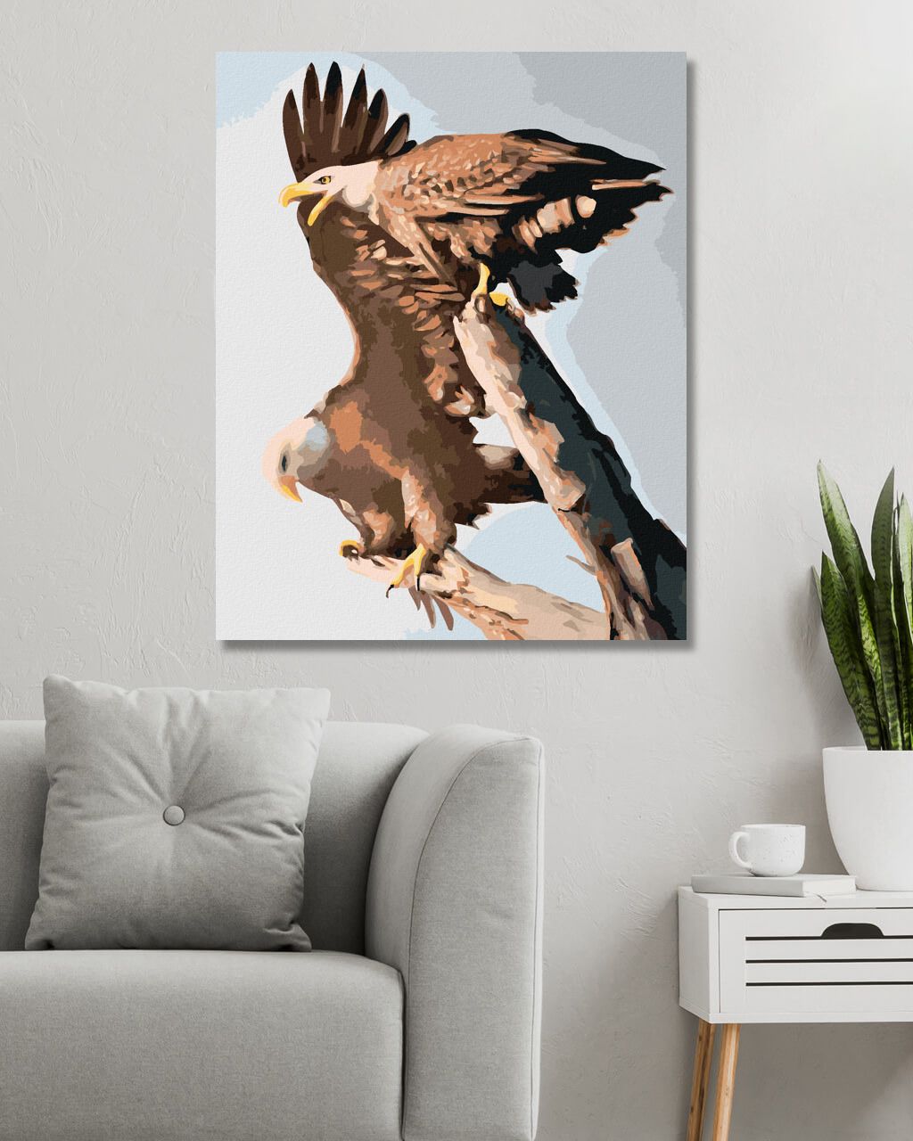 zuty Malování podle čísel - ORLÍ PÁR (D. RUSTY RUST) - Rozměr: 40x50 cm, Rámování: Varianta: vypnuté plátno na rám - obrázek 5