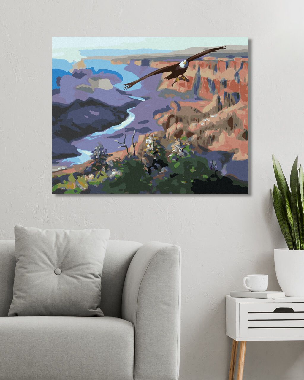 zuty Malování podle čísel - OREL A RYBA (D. RUSTY RUST) - Rozměr: 40x50 cm, Rámování: Varianta: bez rámu a bez vypnutí plátna - obrázek 3