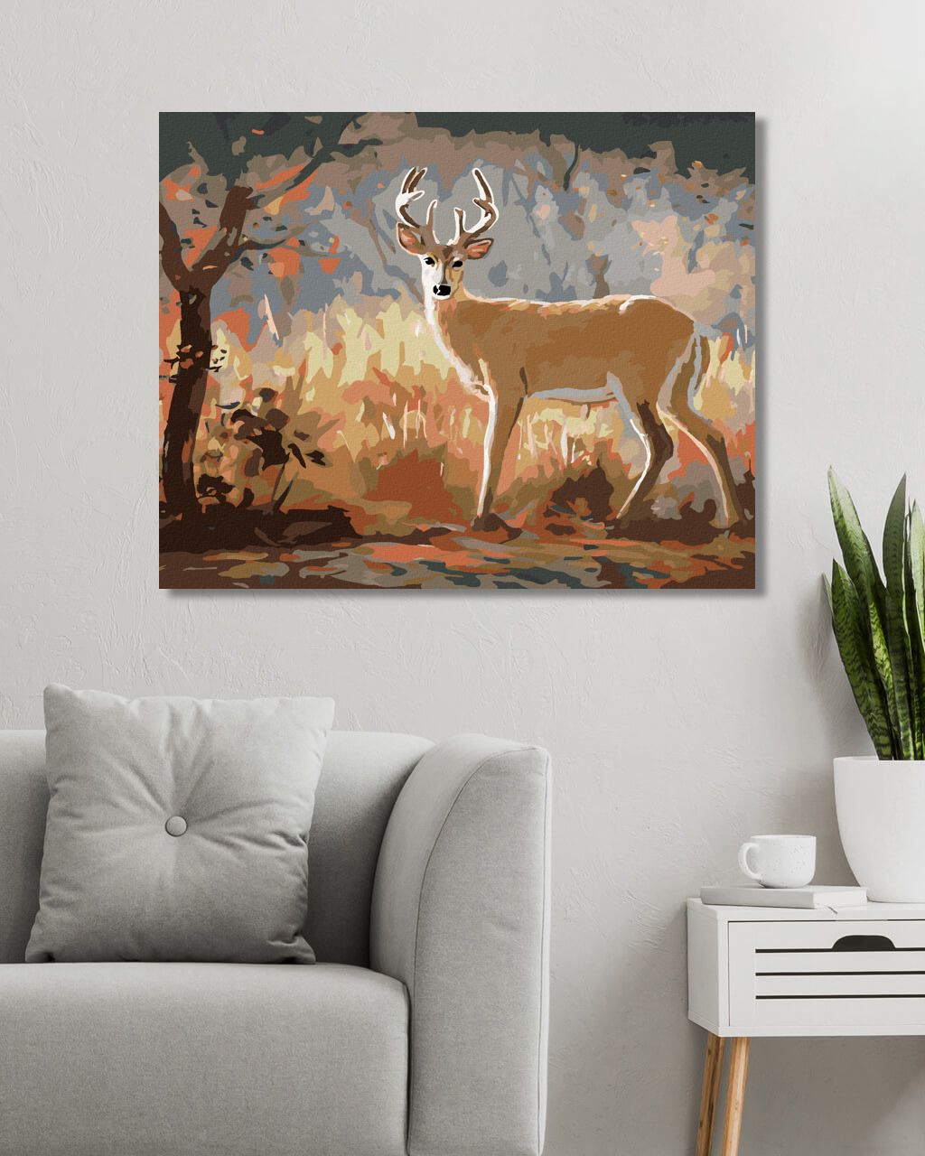zuty Malování podle čísel - MLADÝ JELEN A PODZIMNÍ LES (D. RUSTY RUST) - Rozměr: 40x50 cm, Rámování: Varianta: bez rámu a bez vypnutí plátna - obrázek 4