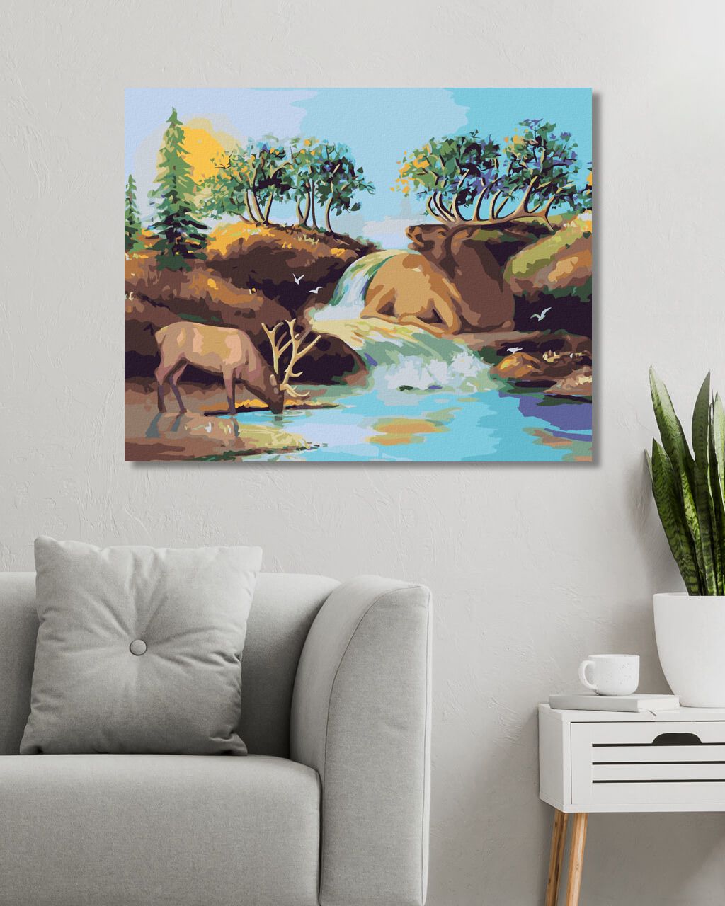 zuty Malování podle čísel - LOS U NAPAJEDLA (D. RUSTY RUST) - Rozměr: 40x50 cm, Rámování: Varianta: bez rámu a bez vypnutí plátna - obrázek 3