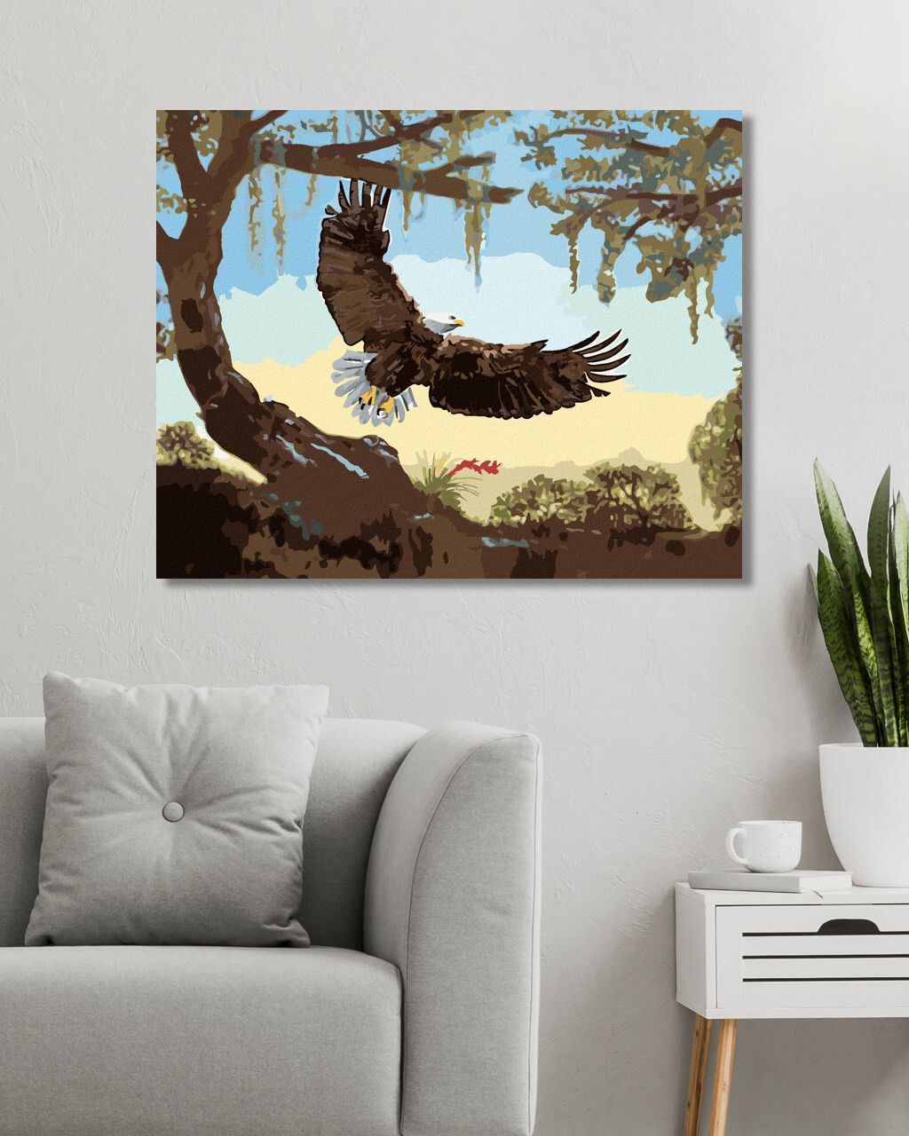 zuty Malování podle čísel - OREL PŘI VZLETU (D. RUSTY RUST) - Rozměr: 40x50 cm, Rámování: Varianta: vypnuté plátno na rám - obrázek 6