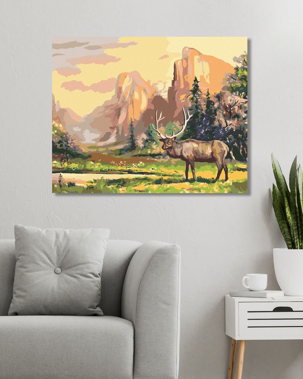 zuty Malování podle čísel - LOS NA JAŘE (D. RUSTY RUST) - Rozměr: 40x50 cm, Rámování: Varianta: bez rámu a bez vypnutí plátna - obrázek 4