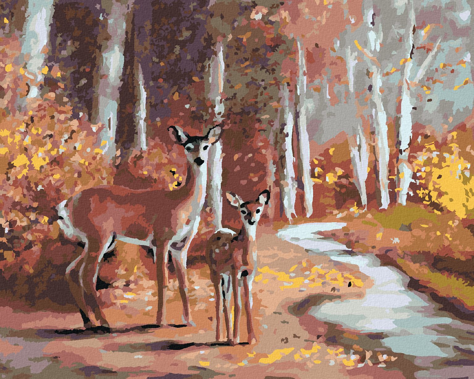 zuty Malování podle čísel - LAŇ S MLÁDĚTEM (D. RUSTY RUST) - Rozměr: 40x50 cm, Rámování: Varianta: bez rámu a bez vypnutí plátna - obrázek 1