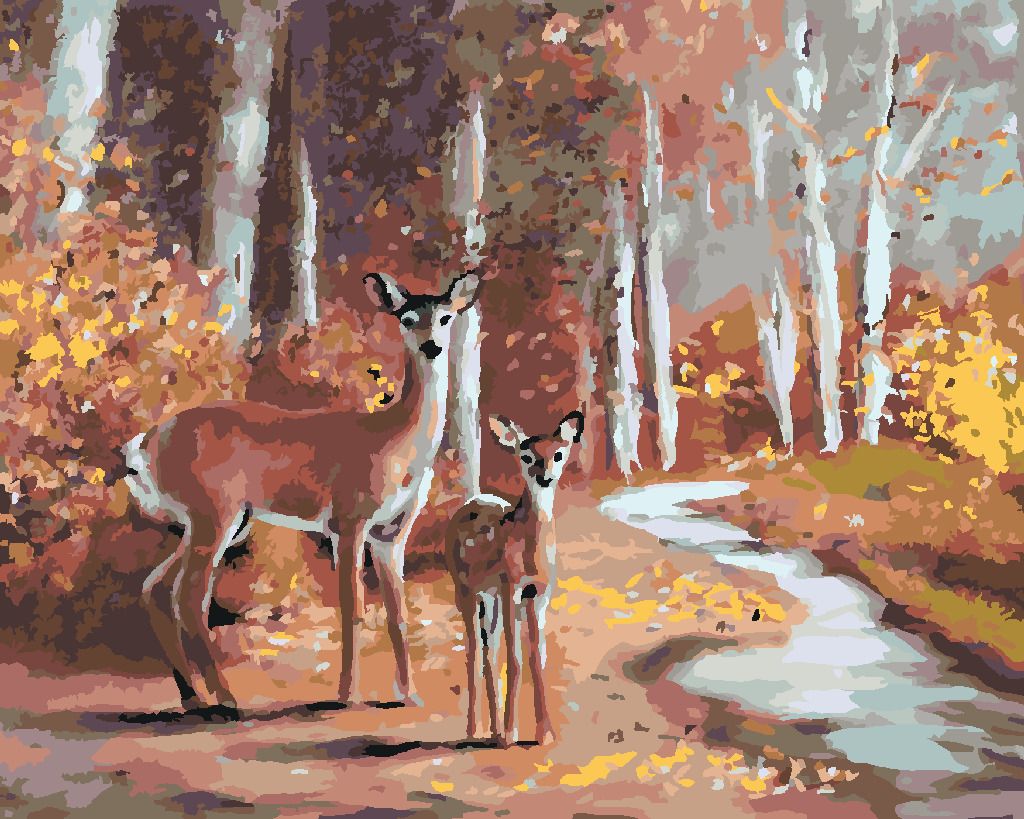 zuty Malování podle čísel - LAŇ S MLÁDĚTEM (D. RUSTY RUST) - Rozměr: 40x50 cm, Rámování: Varianta: bez rámu a bez vypnutí plátna - obrázek 3