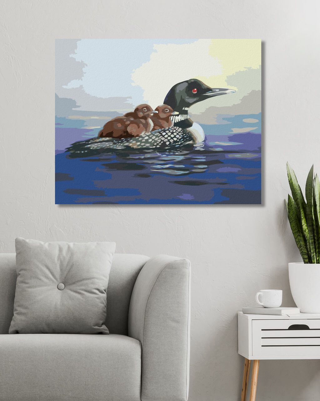 zuty Malování podle čísel - POTÁPLICE (D. RUSTY RUST) - Rozměr: 40x50 cm, Rámování: Varianta: vypnuté plátno na rám - obrázek 2