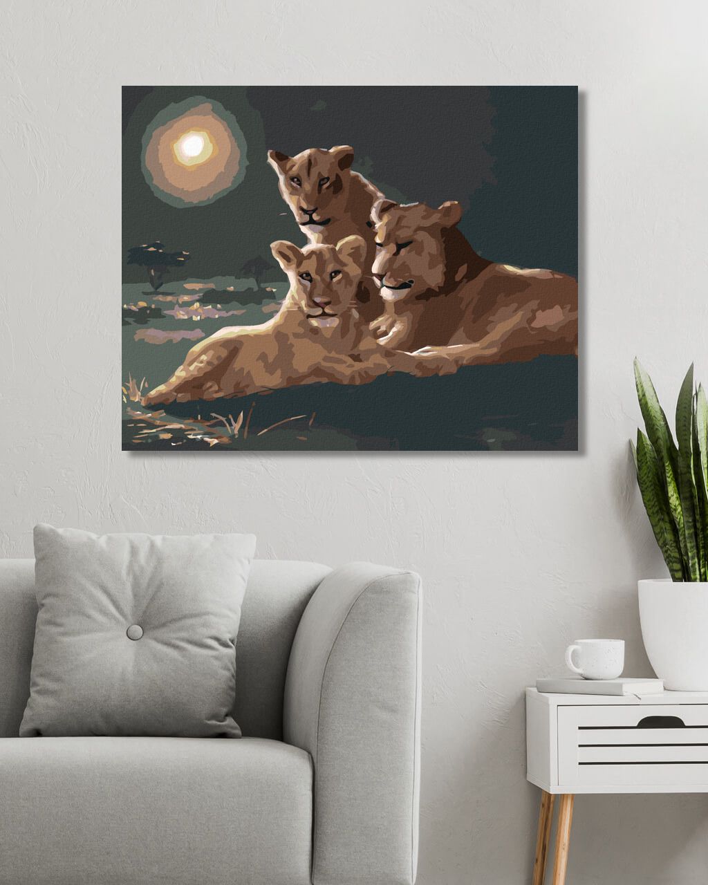 zuty Malování podle čísel - LVICE A LVÍČE (D. RUSTY RUST) - Rozměr: 40x50 cm, Rámování: Varianta: bez rámu a bez vypnutí plátna - obrázek 5