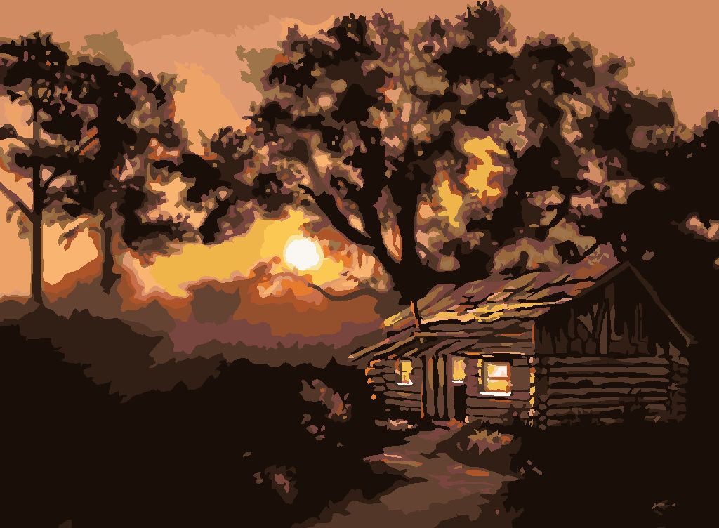 zuty Malování podle čísel - CHATA PŘI SOUMRAKU (D. RUSTY RUST) - Rozměr: 40x50 cm, Rámování: Varianta: vypnuté plátno na rám - obrázek 13
