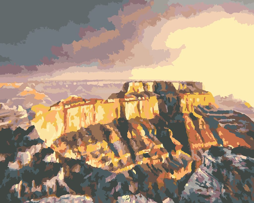 zuty Malování podle čísel - GRAND CANYON (D. RUSTY RUST) - Rozměr: 40x50 cm, Rámování: Varianta: vypnuté plátno na rám - obrázek 2