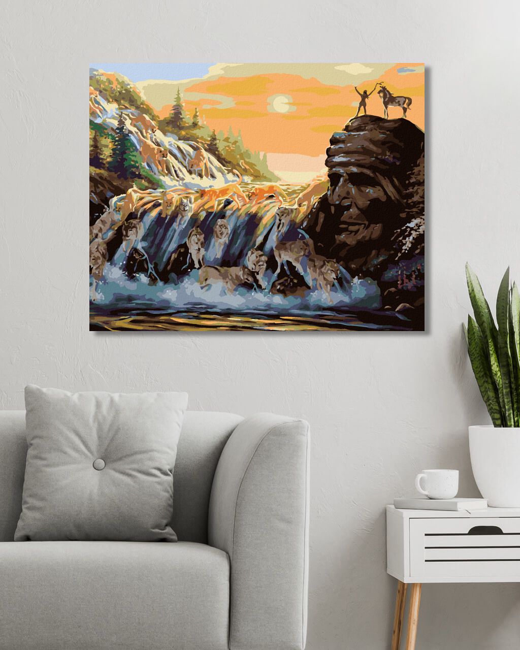 zuty Malování podle čísel - VLČÍ SPLAV (D. RUSTY RUST) - Rozměr: 40x50 cm, Rámování: Varianta: bez rámu a bez vypnutí plátna - obrázek 9