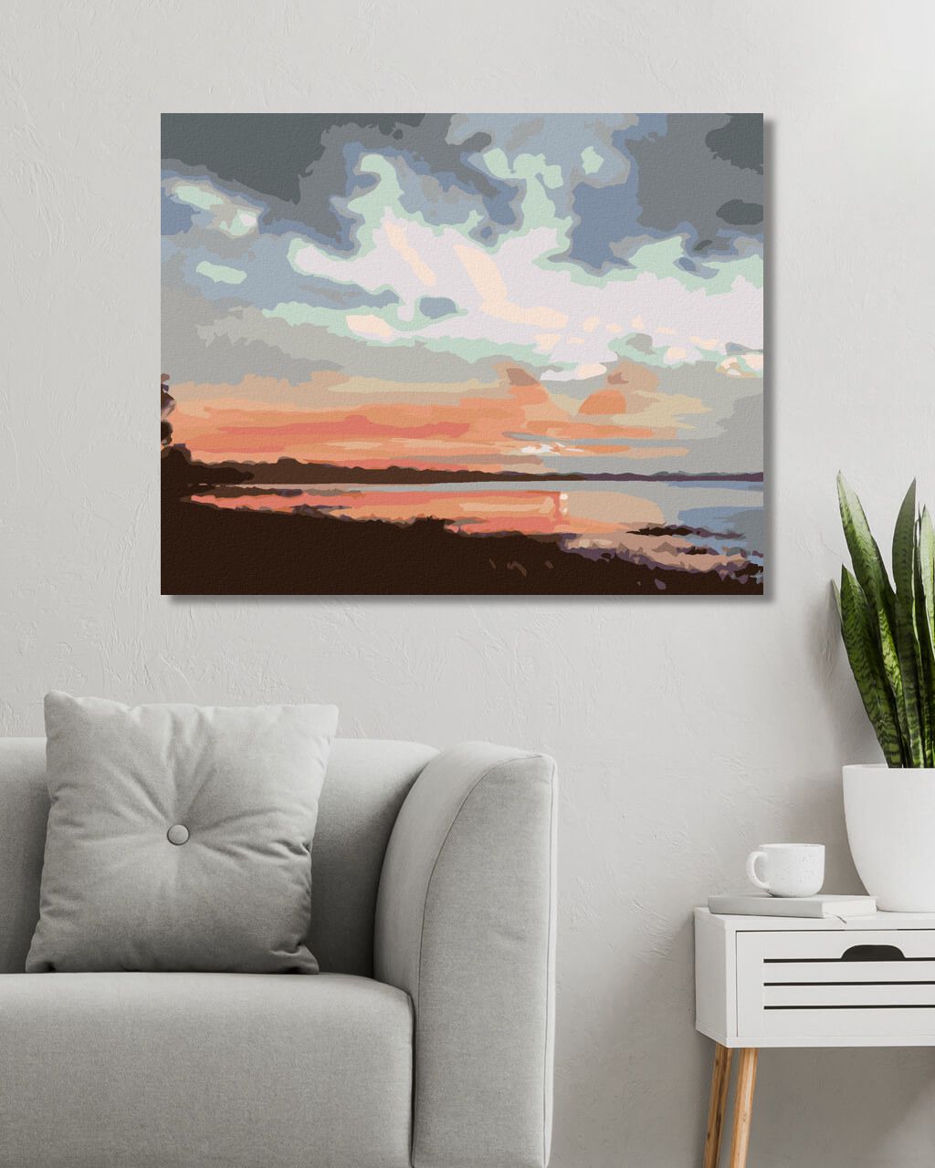 zuty Malování podle čísel - SOUMRAK NAD VODOU 2 (D. RUSTY RUST) - Rozměr: 40x50 cm, Rámování: Varianta: vypnuté plátno na rám - obrázek 10